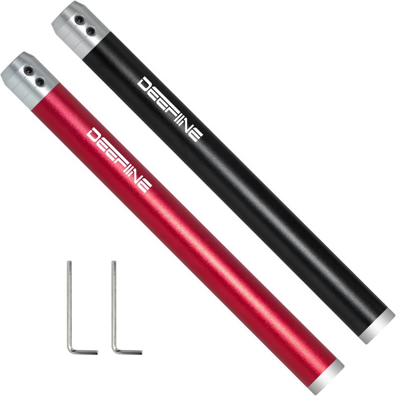DEEFIINE 2PCS Carbide Wood Lathe Truning Tools Grip Handle, Accept 10mm Square Turning Tool bar (Black and red) - Image 1